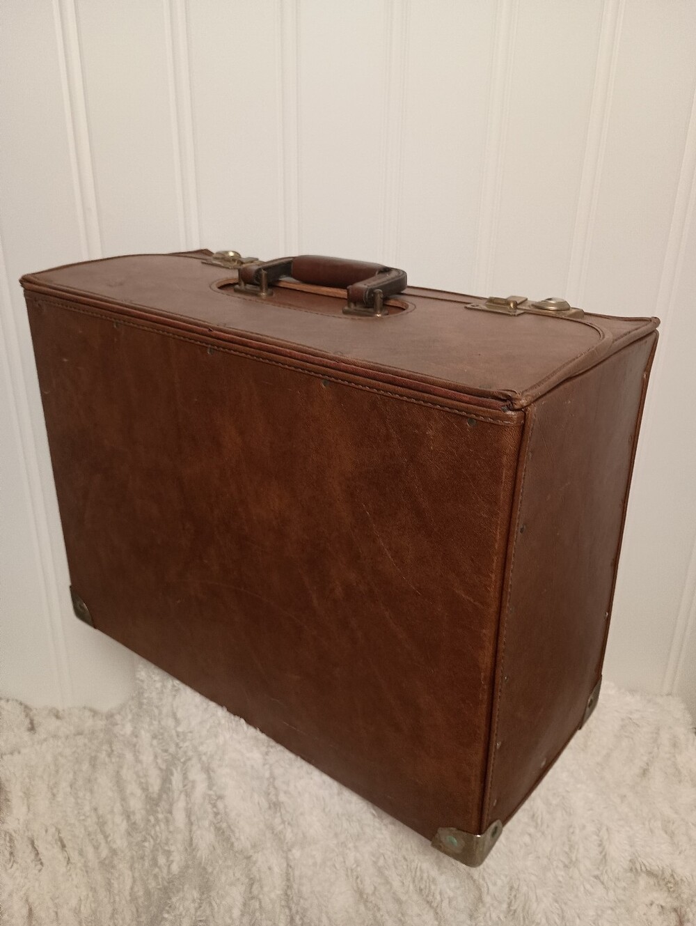 Vintage- Classic Leather Briefcase Large- Brown